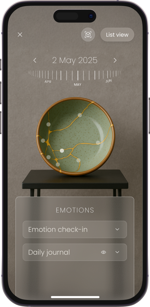The finished digital Kintsugi