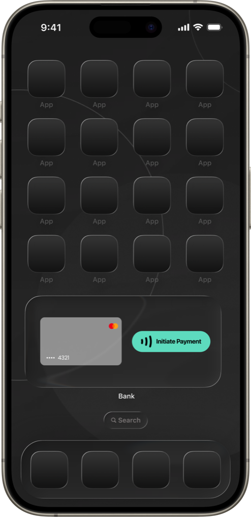 The BankPay setup prompt in the app settings